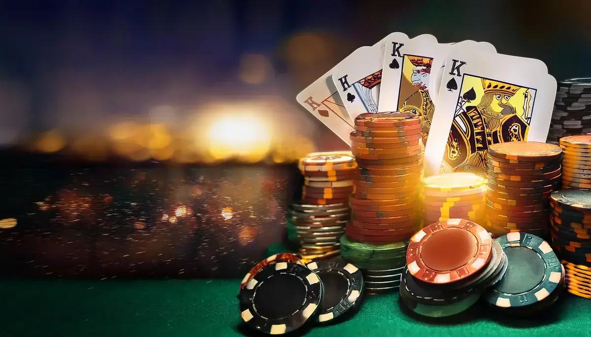 Chips and cards ready for a Laser247 deposit
