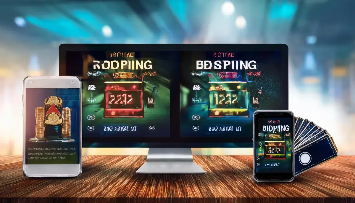 Laser247 login screens on a desktop and phone