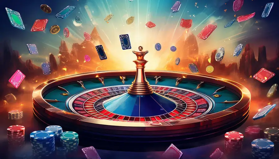 Roulette wheel with chips flying for a new Laser247 ID
