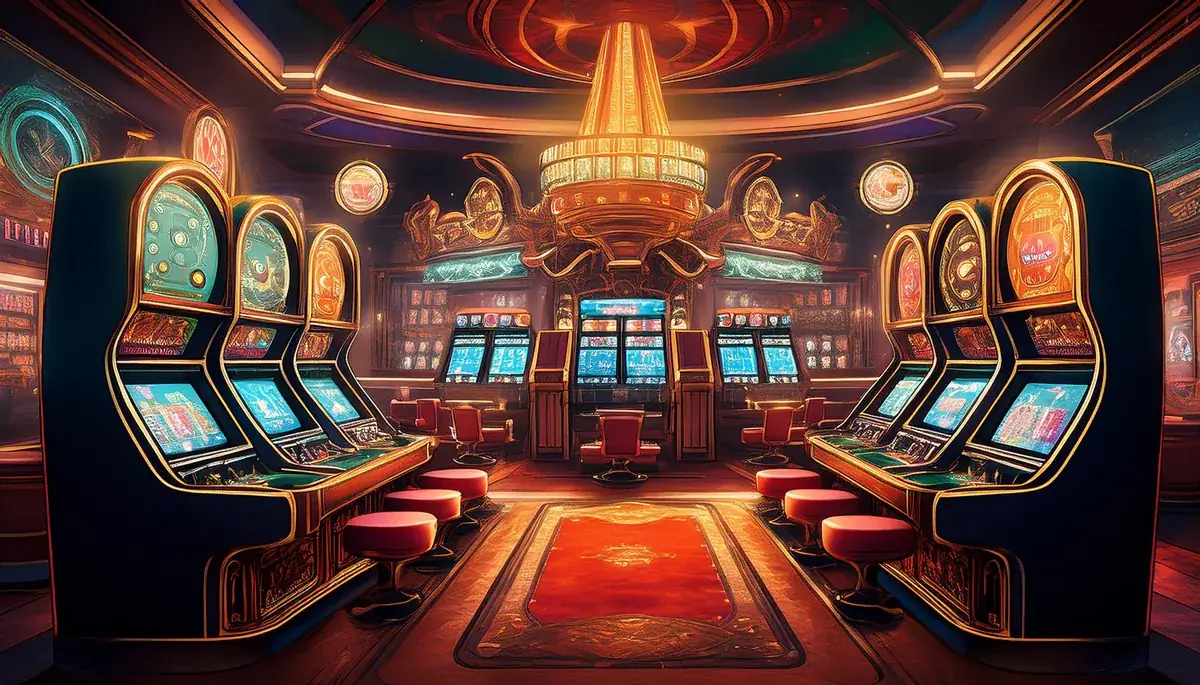 Laser247 casino floor with machines