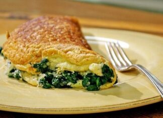 Tortilla de Huevos Rellena de Verduras. Ideal para niños