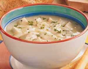 Sopa de pollo y tortilla