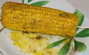 Mazorcas de maíz al microondas