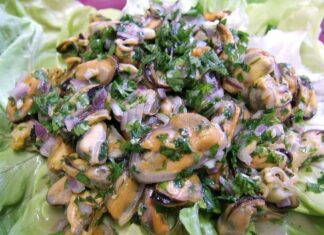 Ensalada de mejillones (6 personas) ensalada de mejillones