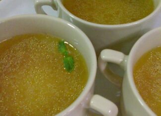 Consomé (6 personas) receta de consome