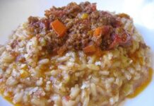 Arroz a la boloñesa