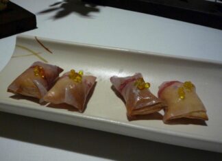 Cremas de setas con panceta ibérica crujiente