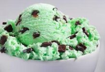 Helado De Menta Con Chocolate