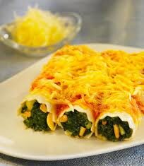 Segundo plato – Canelones de Espinacas