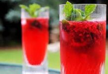 Bebida: Red Kiss – Aperitivo: Brochetas de tomate