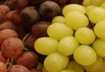 Entrante: Uvas y jamón serrano