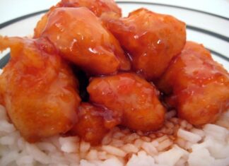 Bolitas de pollo agridulce