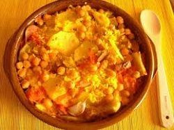 Arroz al horno con manzanas