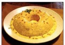 Budín de lúcumas y manjar