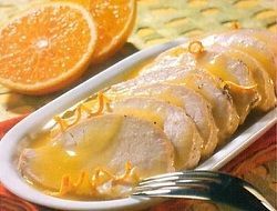Lomo de cerdo con naranjas
