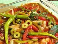 Pescado a la veracruzana en microondas