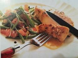 Pechuga de pollo con porotos verdes