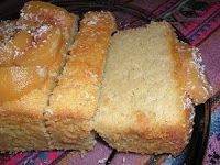 Bizcocho de melocoton y coco