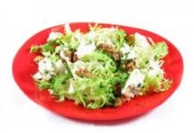 Ensalada de achicoria y betarragas asadas