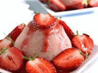 Flan de frutillas light