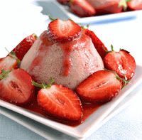 Flan de frutillas light