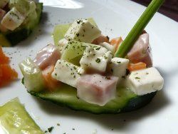Pepino con jamón