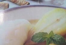 Peras en salsa cítrica