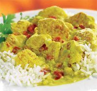 Pescado en curry verde