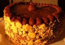 Torta de manjar y lúcuma