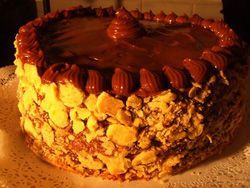 Torta de manjar y lúcuma