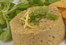 Crema de lentejas con paté ¡exótico!