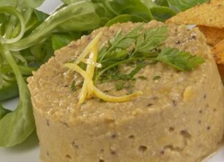 Crema de lentejas con paté ¡exótico!