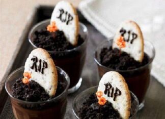 Galletas para Halloween: tumbas de chocolate