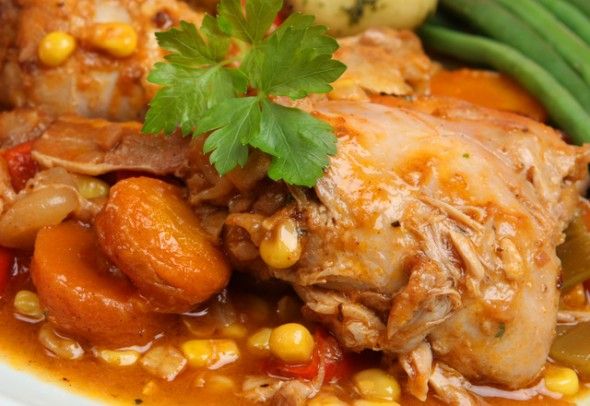 Chicken Stewed with Vegetables
