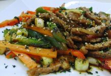 TERNERA SALTEADA AL ESTILO CHINO, fácil y rápido