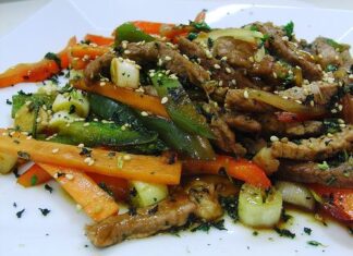 TERNERA SALTEADA AL ESTILO CHINO, fácil y rápido