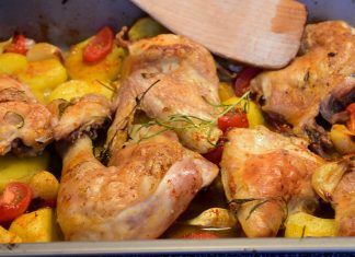 La mejor receta para hacer pollo al horno con patatas pollo-horno-patatas