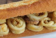 Receta de sándwich de calamar