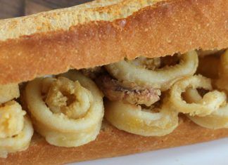 Receta de sándwich de calamar