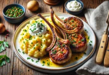 ¿Cómo hacer chuletas de cordero a la milanesa? 🥩🥔 con papas aplastadas chuletas de cordero a la milanesa