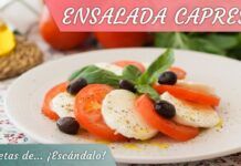 Ensalada Caprese italiana paso a paso 🧀🍅🌿 Mozzarella con tomates y albahaca