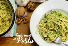 Receta de Tallarines Caseros con Pesto de Albahaca y Nueces 🍝